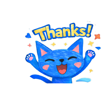 Blue Zippy Cat sticker 1