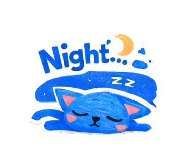 Blue Zippy Cat sticker 2