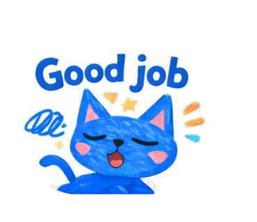 Blue Zippy Cat sticker 3