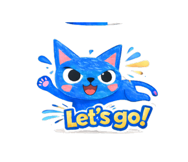 Blue Zippy Cat sticker 4