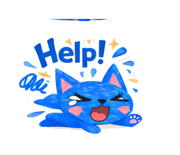 Blue Zippy Cat sticker preview 6